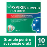 Aspirin Complex Hot Drink 500 mg/30 mg Granulat zum Einnehmen, 10 Beutel, Bayer