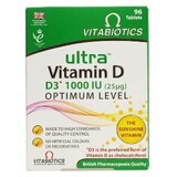 Ultra Vitamina D3 1000UI Optimum Level, 96 tablete, Vitabiotics