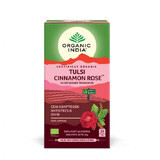 Adaptogen Tee Tulsi Ceylon Zimt und Rose, 25 Beutel, Bio Indien