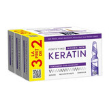 Stärkende Keratin-Kurpackung für brüchiges Haar, 3 x 12 Fläschchen, Dr. Fiterman