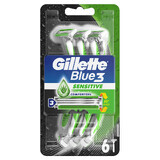 Blue3 Sensitive Einwegrasierer, 6 Stück, Gillette