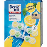 Denkmit Toilettenerfrischer Lemon Splash, 2 Stück.