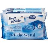 Sanft&Sicher Feel the World Feucht-Toilettenpapier, 150 Stück