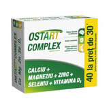 Ostart Complex Ca + Mg + Zn + Se + D3, 40 comprimate filmate, Fiterman Pharma