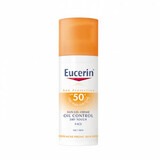 Eucerin Oil Control Sonnenschutz Gel Creme mit Sebum Control Effekt SPF 50+, 50 ml