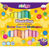 Strigo Plastilin Mischfarben, 24 Stk