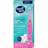 Dontodent Zahnbürste mit Batterien Active Young rosa, 1 Stück