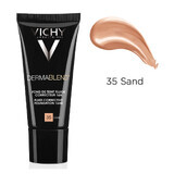 Vichy DermaBlend Corrective Foundation mit 16 Stunden Deckkraft, Farbton 35 Sand, 30 ml