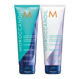 Pachet pentru ingrijirea parului blond Sampon+Balsam Purple, 200+200 ml, Moroccanoil