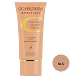 Fond de ten cu SPF 20 Perfect Face, 30 ml, Nr. 5, Coverderm