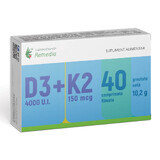 Vitamin D3 4000 IU + Vitamin K2 150 mcg, 40 Filmtabletten, Remedia