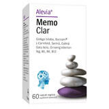 Memo Clar 60 capsule vegetale - Supliment pentru memorie si focus, Alevia