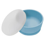 Silicone bowl with suction cup and lid, 6 months+, Aqua Blue, Appekids