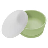 Silicone bowl with suction cup and lid, 6 months+, Raw Green, Appekids