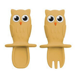 Owl Silicone Cutlery Set, 6 months+, Honey, Appekids