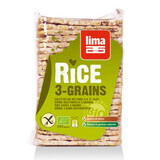 Expanded rice rounds with 3 grains Organic, 130 g, Lima