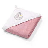 Baby hooded towel, 85x85 cm, Pink, Babyono