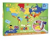 Educational puzzle World map with flags and capitals, +5 years, Imagimake