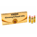 Ginseng și Royal Jelly, 10 fiole, Only Natural