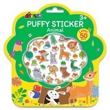 3D Dieren pluizige stickers, +3 jaar, Avenir