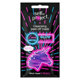 Einhorn Neon Glow in Violet Exfoliating Cleansing Mask, 10 ml, Selfie Project