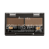 Brow This Way Eyebrow Contouring Kit 002 Medium Brown, 1,4 g, Rimmel London