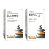 Paket Magnesium, 30 Tabletten + Calcium D3, 30 Tabletten, Alevia