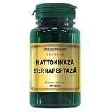 Premium Nattokinase Serrapeptase, 30 pflanzliche Kapseln, Cosmopharm