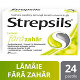 Strepsils Lemon fără zahăr, 24 pastile, Reckitt Benckiser Healthcare