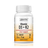 Vitamin D3 + K2, 30 Kapseln, Zenyth