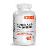 Vitamin A und D Fischleberöl, 250 Kapseln, Bronson Laboratories