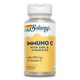 Zink und Vitamin D3 Immuno C Solaray, 30 Kapseln, Secom