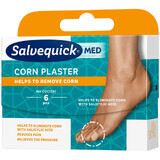 Salvequick Med Corn Plaster, corn plasters, with salicylic acid, 6 pieces