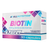 Allnutrition, Biotin, 30 Kapseln. Schönheit aus dem Inneren für Haare, Haut  amp; Nägel. Unterstützt das Wachstum und die Gesundheit.