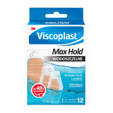 Viscoplast Max Hold, wasserdichte und atmungsaktive Pflaster, 12 Stück