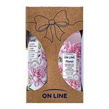 On Line Floral Peony &amp; Rose Set, Duschgel, 500 ml + Lotion, 250 ml