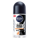 Black & White Ultimate Impact Roll-On Deodorant für Männer, 50 ml, Nivea