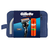 Gillette Proglide Set, Rasierer, 1 Stück + Klinge, 1 Stück + Rasiergel, 200 ml + Kosmetiktasche, 1 Stück