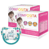 Composita Mama DHA Set, 2 x 30 Kapseln + 2 x 60 DHA Kapseln + Canpol, Schnuller, türkis, 0-6 Monate, 1 gratis