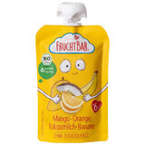 Fruchtbar Bio mousse de fruits en tube, mangue, orange, banane, lait de coco, après 6 mois, 100 g