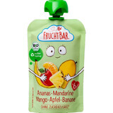 Fruchtbar Mousse de fruits en tube, ananas, mandarine, mangue, pomme, banane BIO, après 6 mois, 100 g