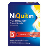 NiQuitin Transparent 7 mg/ 24h, transdermales System, Pflaster, 7 Stück 