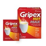 Gripex Hot Max 1000 mg + 100 mg + 12,2 mg, 8 Portionsbeutel