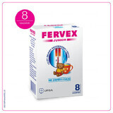 Fervex Junior 280 mg + 100 mg + 10 mg, granules for oral solution, 8 sachets