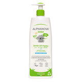 Alphanova Bebe, Dermo-Gel für Körper- und Haarwäsche, natürlich, mit Pumpe, 500 ml