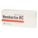 Hemkortin-HC 10 mg + 10 mg, suppositoires rectaux, 12 unités