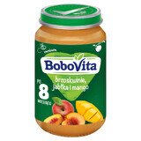 BoboVita Dessert, piersici, mere, mango, după 8 luni, 190 g