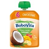 BoboVita Mousse in der Tube, Banane mit Mango und Kokosnuss, nach 6 Monaten, 80 g