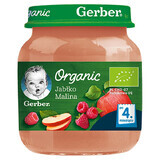 Gerber Organic, Dessert, apple raspberry, after 4 months, 125 g