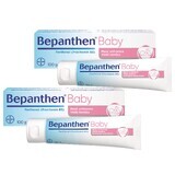 Set Bepanthen Baby, unguent protector împotriva iritației fesiere pentru bebeluși, 2 x 100 g